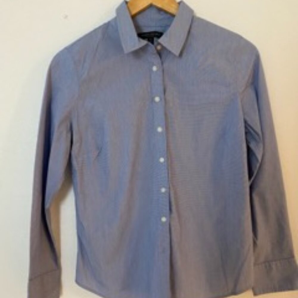 Banana Republic Navy Stripe Tailored Shirt size 6